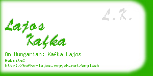 lajos kafka business card